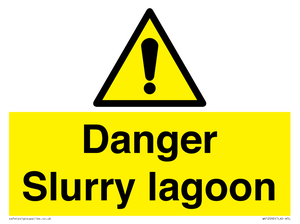 Danger Slurry lagoon